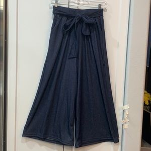 Blue palazzo pants w pockets Size Small